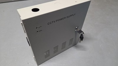 CCTV Power Supply Box, 18 Channel 12V 20A DC Dist Power Supply Box & Key Lock.