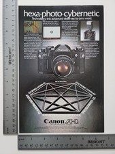 Canon A-1 Camera Print Ad Hexa Photo Cybernetic Photography Vintage