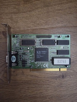 S3 Trio64V+ S3 Chipset PCI VGA Graphics Card Vintage PC Video Adapter S3765