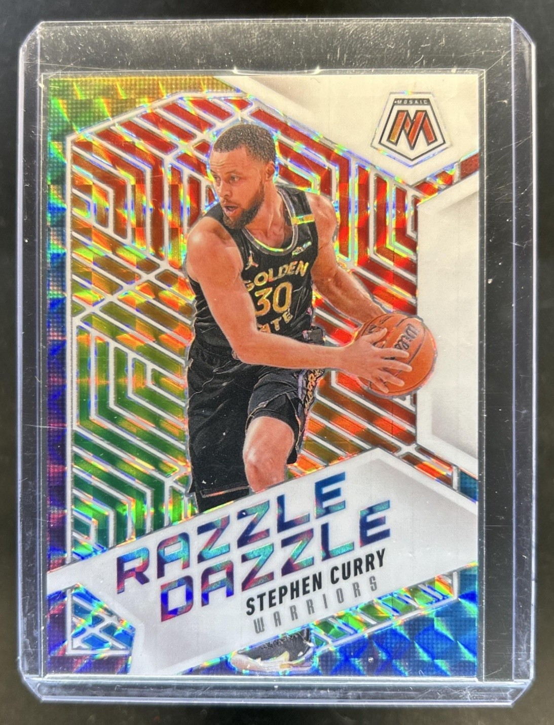 2024-25 Panini Mosaic Stephen Curry Razzle Dazzle #7 Warriors