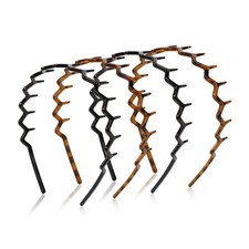Zig Zag Headbands for Women Teen Girls Men, Plastic Hair Bands with Teeth Thin Z