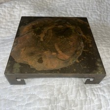 Mid 20th Century Chinese 5” Plant Stand With Greek Key Feet #B-24