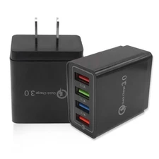 4 Port USB Wall Charger USB Fast Quick Charge QC 3.0 Power Adapter Plug US Lot