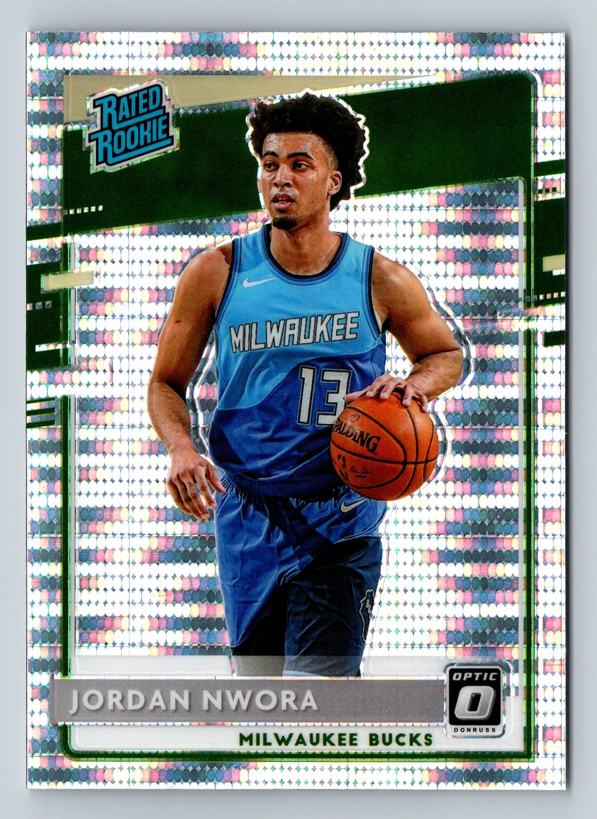 2020-21 Donruss Optic #189 Jordan Nwora Silver Pulsar