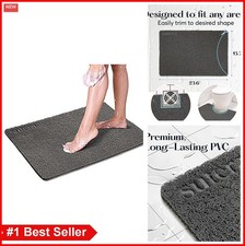 Non Slip Bath Mat 23.6x17.5 Inch Rubber Shower Mat Quick Drain Odor Resistant