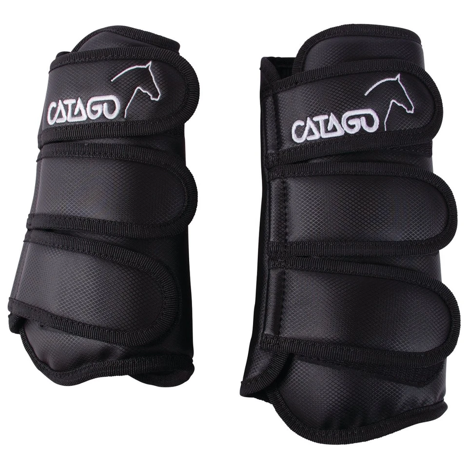 CATAGO Dressurgamaschen, 4 Stück - schwarz - Pony Gamaschen für Ponys Dressur