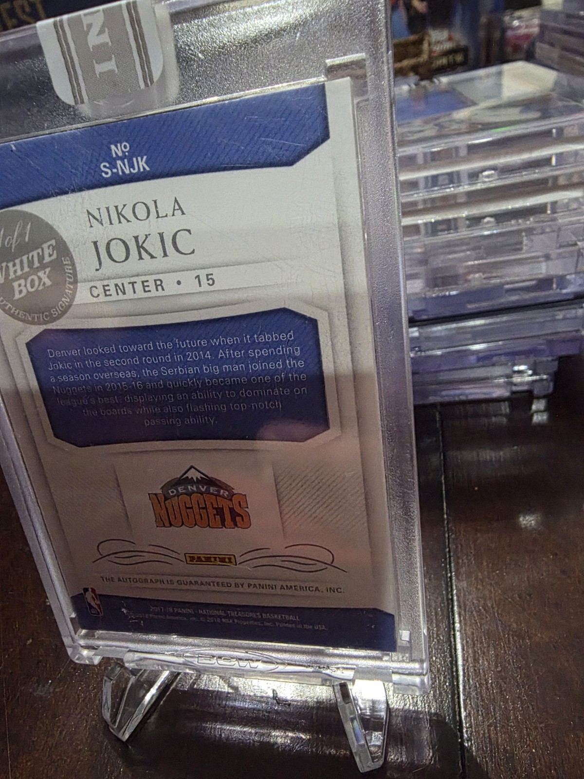 2017-18 Panini National Treasures On Card Auto Signatures Nikola Jokić 1/1!  view 11