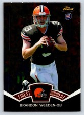 2012 Finest FM-BW Brandon Weeden Moments   Cleveland Browns Football Card