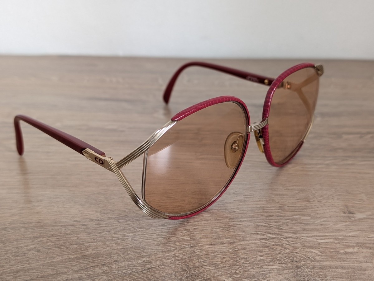 小物 Dior 2250 Vintage Sunglasses Austria VINTAGE RARE CHRISTIAN DIOR 2250 10 PHYTON LINED OVERSIZED