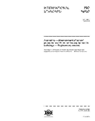 #ad ISO 160322004 Acoustics Measurement of sound pressure level from service $252.74