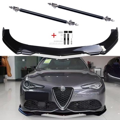 For Alfa Romeo Giulia Front Bumper Lip Splitter Sport Spoiler Black White