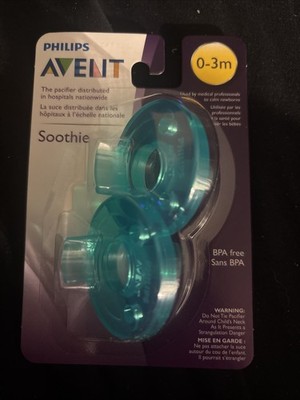 4 Packs  Philips Avent Soothie Paclfler Green Newborn 0-3m pacifier