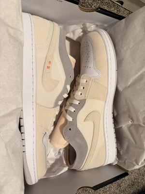 Air Jordan 1 SE Craft Low Inside Out White Phantom Men's Size 12