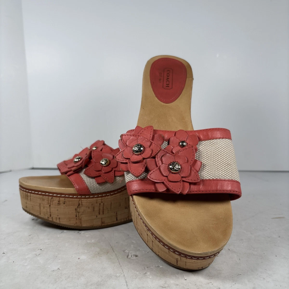 Coach Flower Sandals Size 9.5 B Coach Flowers Sandals for Women for sale | eBay main image 3