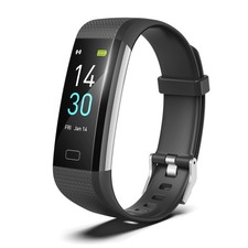 Slim Fitness Tracker Smart Watch Heart Rate Sleep Step Counter Black