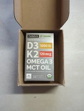 2 Bottles - Organic nusava Vitamin D3 K2 Drops  Exp: 05/27 New Sealed!
