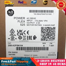 NEW Allen Bradley 25B-A2P5N104 PowerFlex 525 0.4KW(0.5HP) AC Drive 25B-A2P5N104