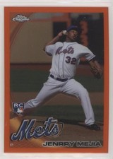 2010 Topps Chrome Orange Refractor Jenrry Mejia #200 0d3m