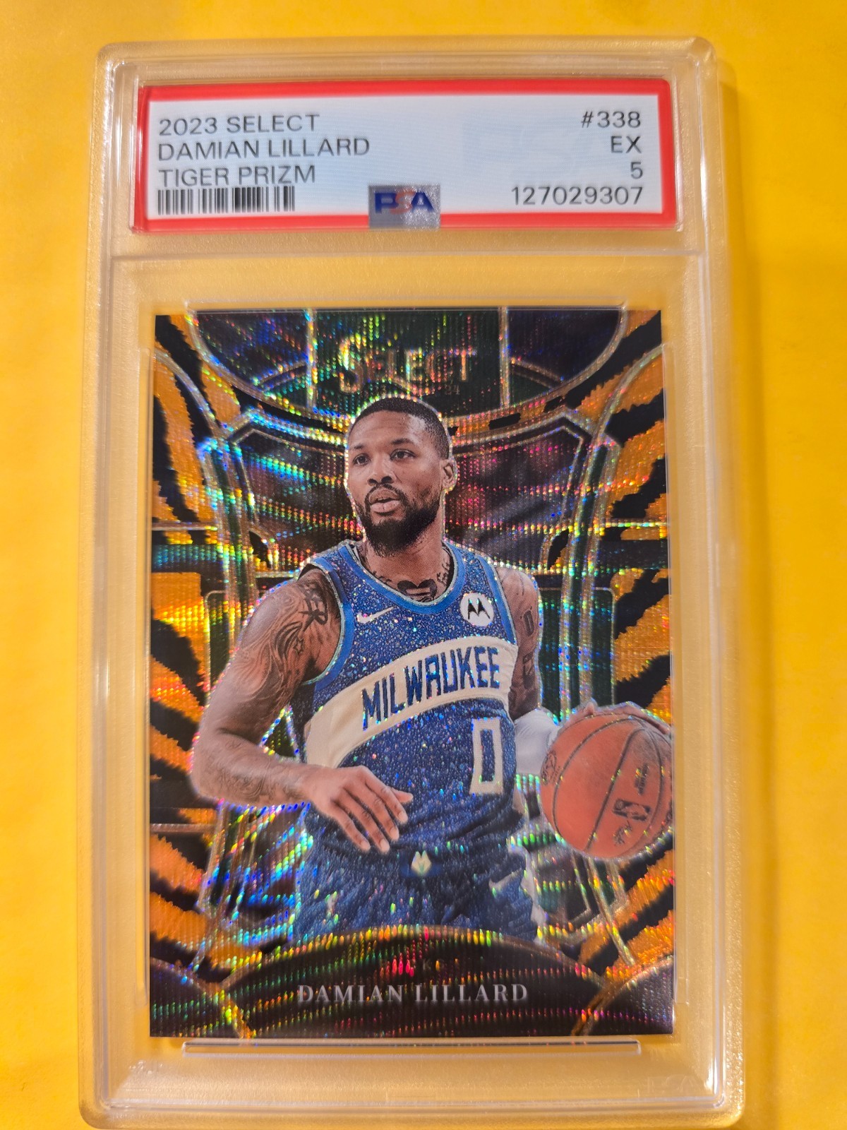 2023 Panini Select - Damian Lillard #338 Tiger Prizm