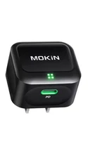 1 Pack MOKIN 20W USB-C Fast Charger Block GaN+ PD 3.0, Super Small 1.5” X 1.5”