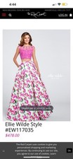 Ellie Wilde Mon Cheri Size 2 Floral 2 piece Dress