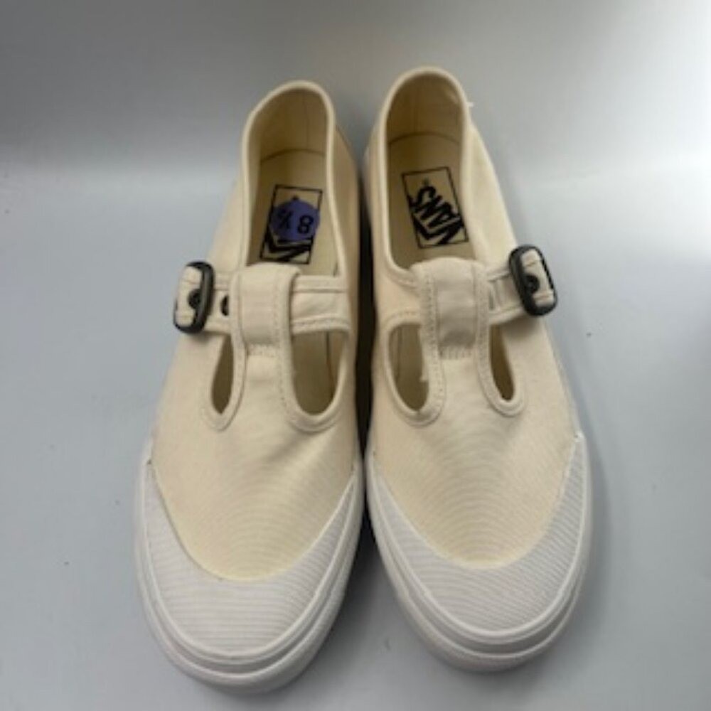 NEW Vans Mary Jane Sneakers Women's Sz 7 Style 93 Ivory Canvas NWOB thumbnail 5