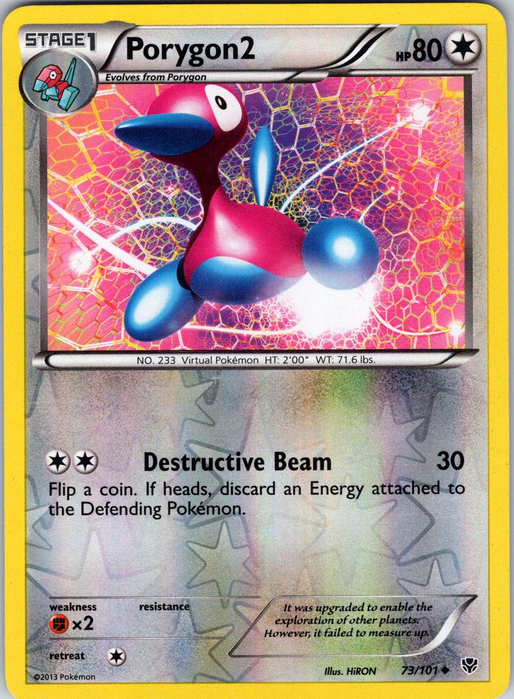 Porygon2 73/101 Plasma Blast Pokemon TCG LP Reverse Holo