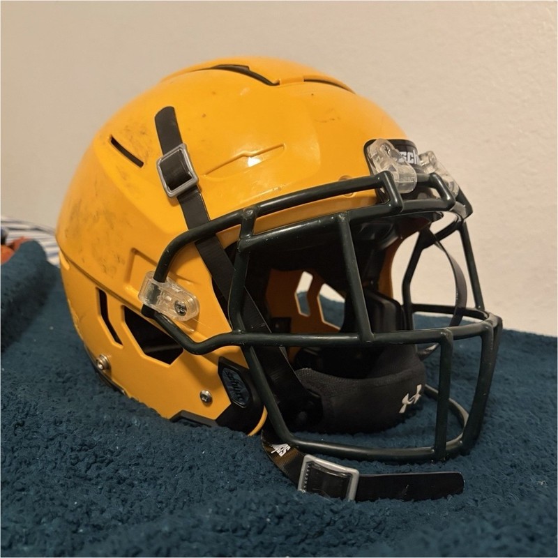 Schutt F7 Yellow Medium Football Helmet NOCSAE Full Face Facemask Quick Release