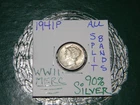 1941 P Mercury Dime, Top & Bottom Split Bands, Superb AU++