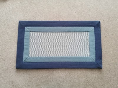 Crucial Trading Sisal Harmony Fischgrät Pazifikblau Musterteppich Fußmatte
