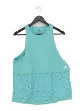 Adidas Women's T-Shirt L Blue Polyester with Elastane Basic New with tags