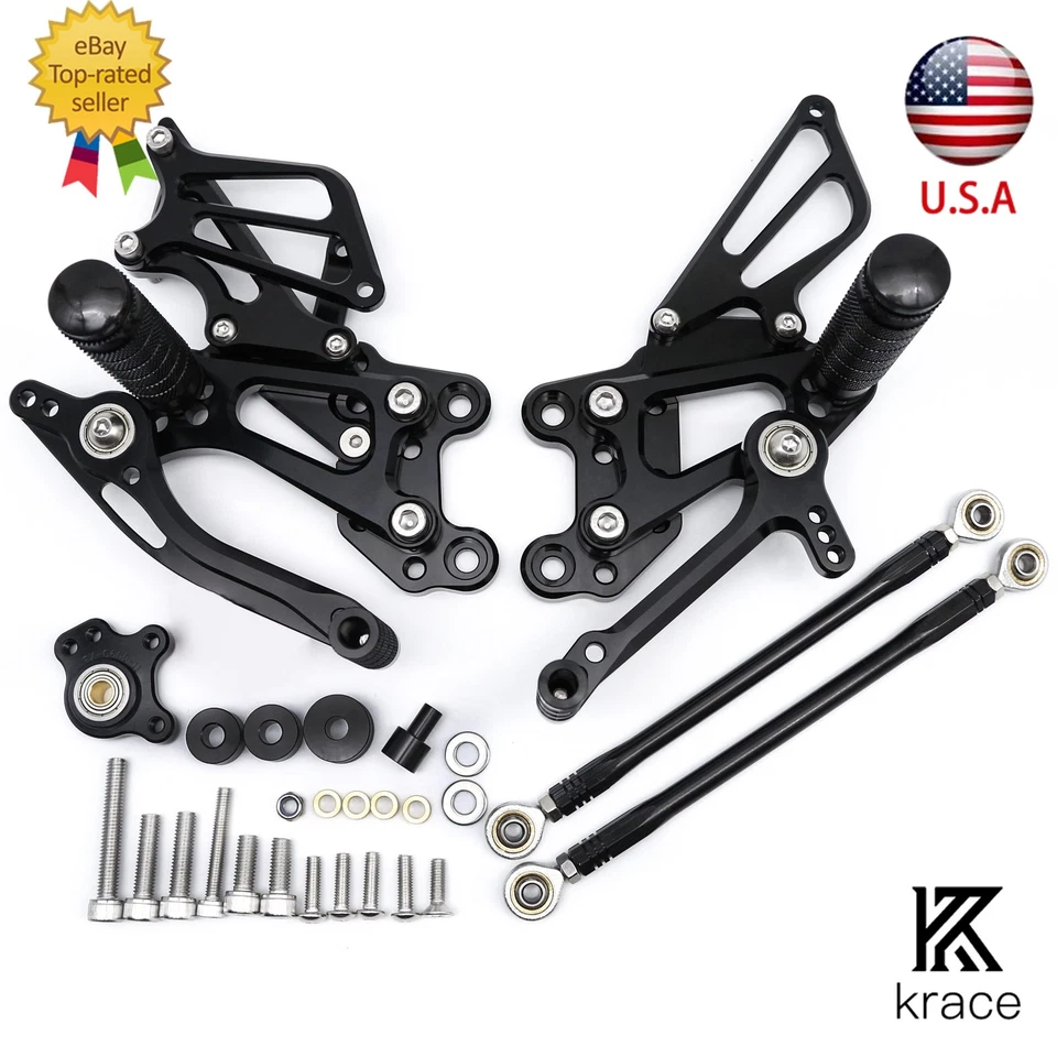 适用于本田 CBR600RR 2003 2004 2005 2006 年 2006 年 CNC Rearset Footpeg 后组踏板 GP 美国 — 第 2/4 张图片