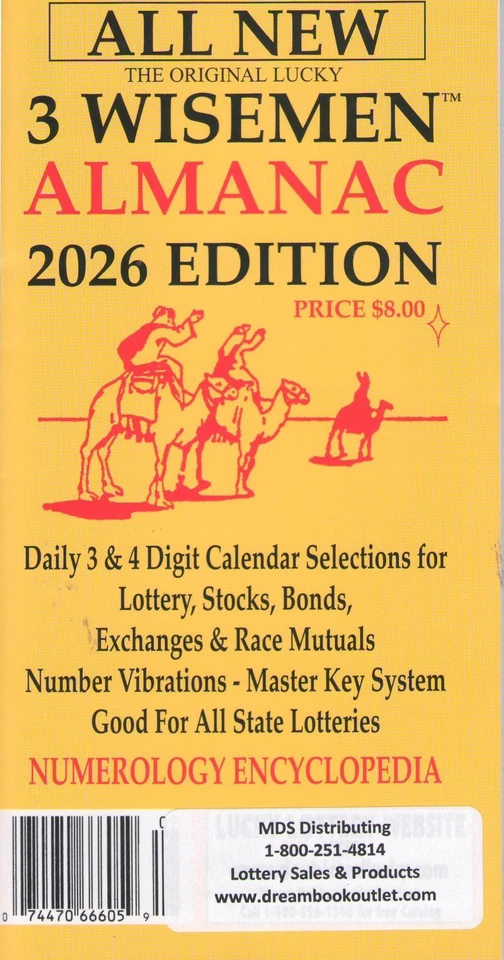 2026 The Original 3 Wisemen Almanac - Lottery Dream Book, Numerology