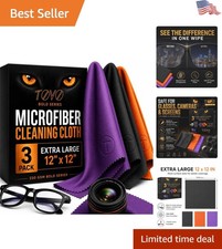 Safe  Soft Microfiber Screen Cleaner Cloths - Perfect for Home  Travel
