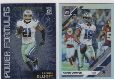 2 * EZEKIEL ELLIOTT 2019 OPTIC POWER FORMULAS + AMARI COOPER SILVER REFRACTOR