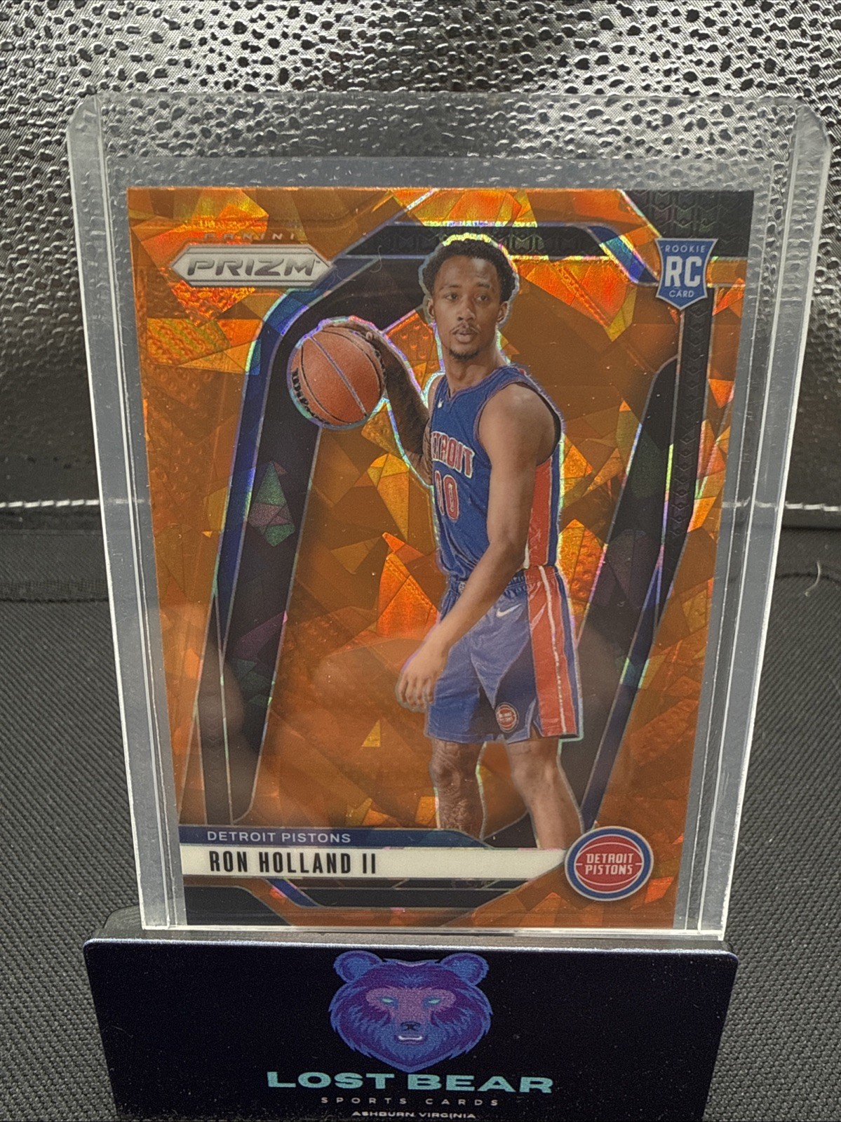 2024-25 Panini Prizm Ron Holland II Orange Ice Prizm RC #269 Pistons