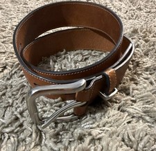 JOSEPH ABBOUD ITALIAN LEATHER DRESS BELT 34 BROWN XCB-14