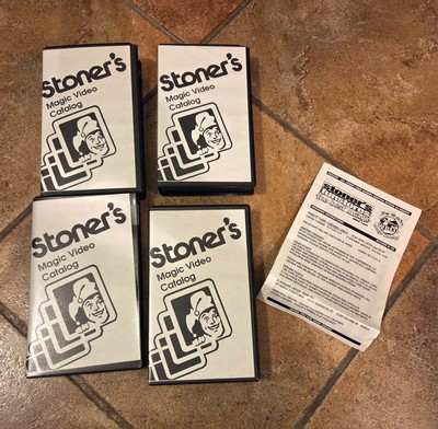 VHS 4 Video Set Stoner Magic Mentalism Tricks