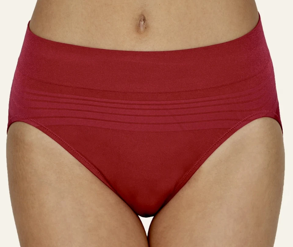 Calcinha feminina WARNERS sem beliscar sem problemas vermelha alegre corte alto tamanho XL 8 - Imagem 2 de 4