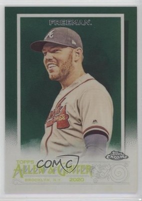 2020 Topps Allen & Ginter Chrome Green Refractor 6/99 Freddie Freeman #47 8u9