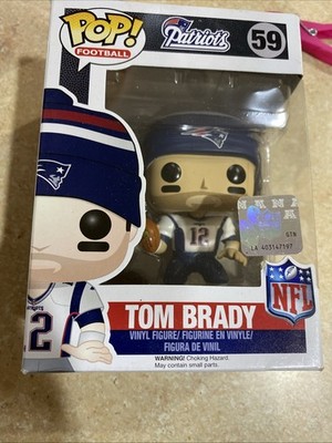 Funko Pop - #59 Tom Brady White Jersey Blue Hat NFL Patriots New