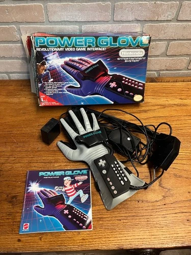Nintendo Power Glove NES OEM Complete w/ Box & Sensors LARGE Untested Vintage