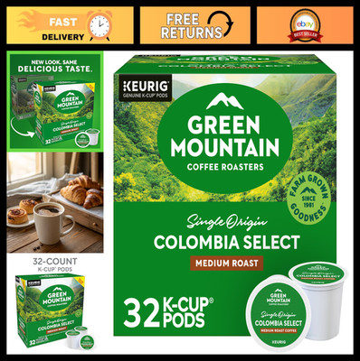 Colombia Select Medium Roast Coffee Pods for Keurig, 32 Count, Single-Serve K-Cu