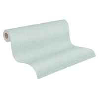 A.S. Création Vliestapete Mit Textilstruktur In Blau, GrüN, Braun - Einfarbige