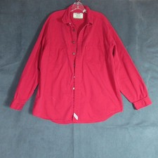 Vintage 90s Levis Red Tab Shirt Mens XL Red Denim Metal Buttons Grunge Cowboy