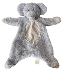 Kellytoy Elephant Baby Lovey Rattle Security Blanket Gray Plush Toy Collectible