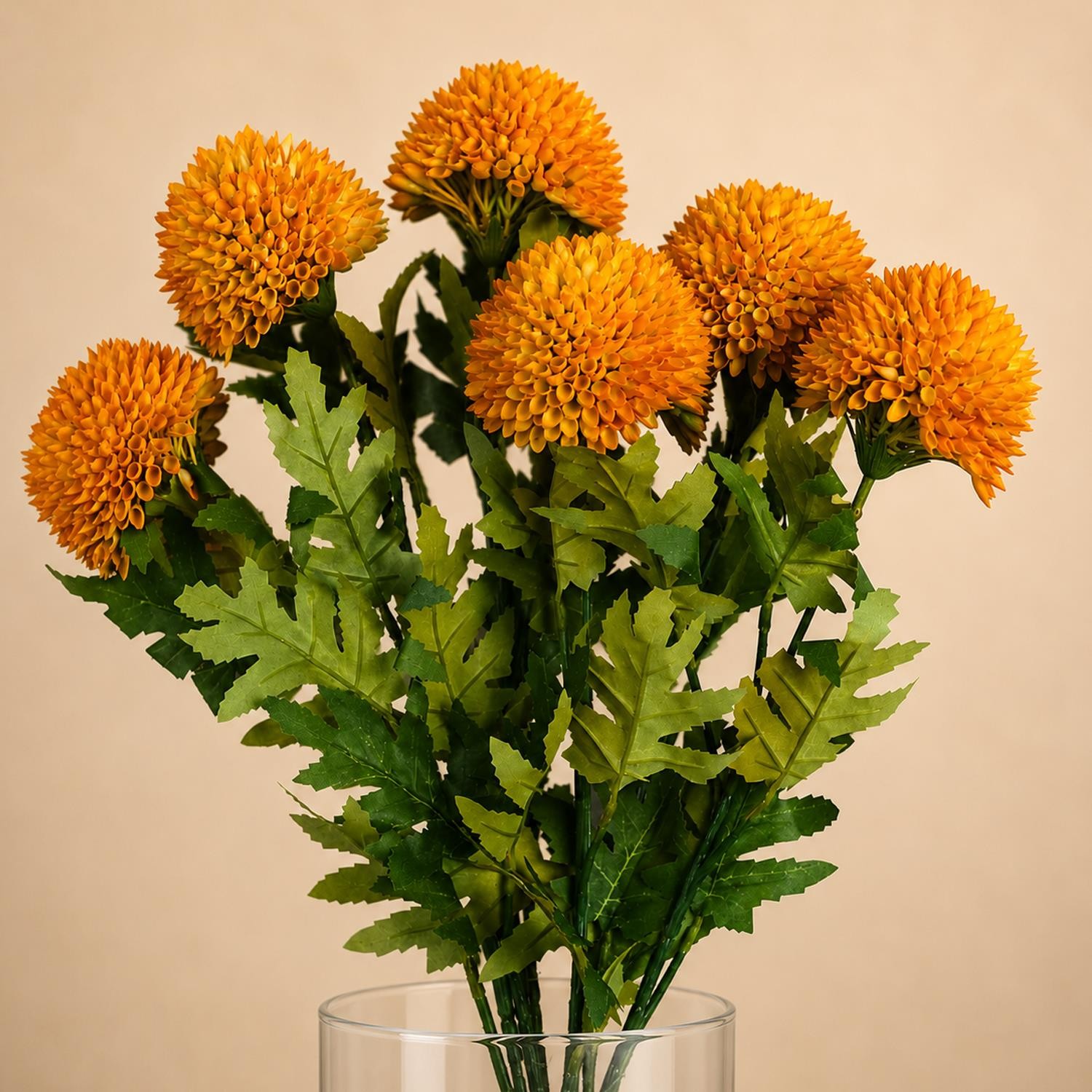 Artificial Dahlia Yellow Realistic Faux Indoor Home Office Decor