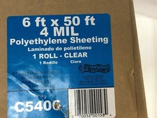 Film-Gard Polyethylene Sheeting 6' X 50' 4mil Clear C5406