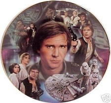 Piatto Star Wars Han Solo Eroi e Cattivi 1996 Collezione Hamilton