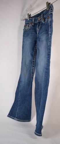 True Religion Girls Joey Rainbow Blue Jeans 7 - Picture 4 of 9
